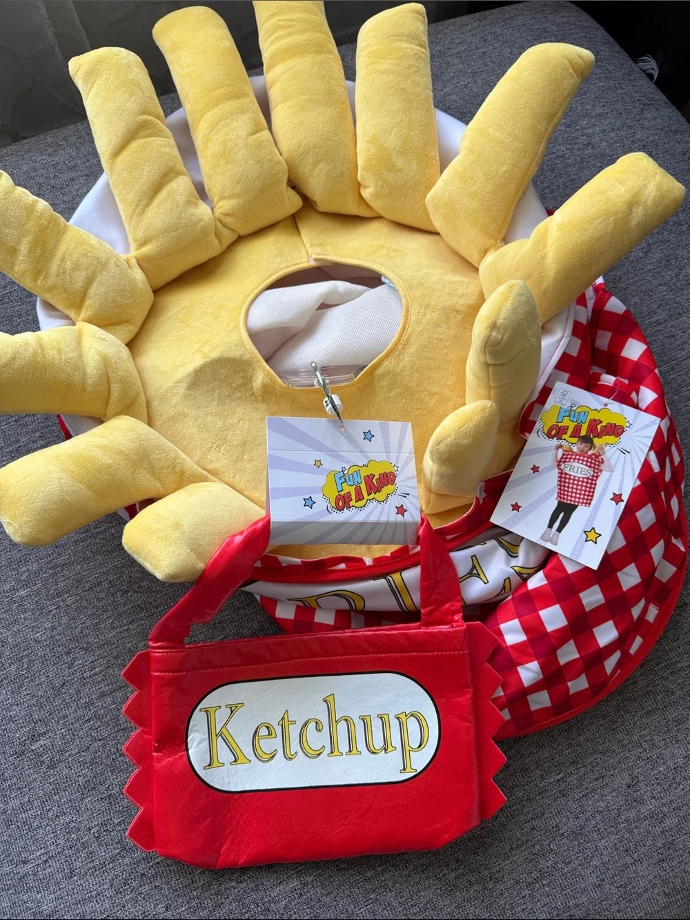 FUN OF A KIND 🍟FRENCH FRIES AND KETCHUP🍟 KIDS COSTUME ONE SIZE (4-10) 🌟NWT🌟